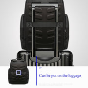Bopai 851-014211 Business Anti-theft Water-resistant Three-layer Large Capacity Double Shoulder Bag,with USB Charging Port, Size: 35.5x24x45cm (Black)