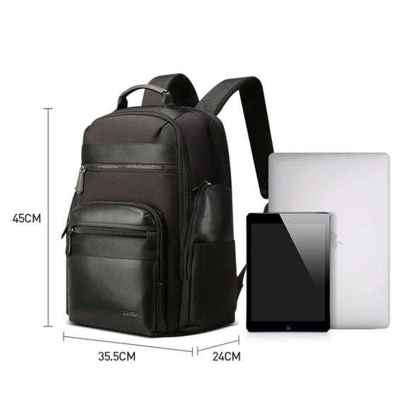 Bopai 851-014211 Business Anti-theft Water-resistant Three-layer Large Capacity Double Shoulder Bag,with USB Charging Port, Size: 35.5x24x45cm (Black)