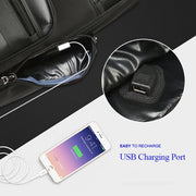 Bopai 851-014211 Business Anti-theft Water-resistant Three-layer Large Capacity Double Shoulder Bag,with USB Charging Port, Size: 35.5x24x45cm (Black)