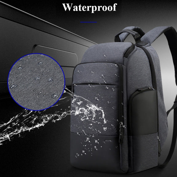 Bopai 851-014518 Business Water-resistant Three-layer Large Capacity Double Shoulder Bag,with USB Charging Port, Size: 37x21x47.5cm (Black)