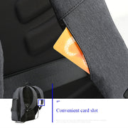 Bopai 851-014518 Business Water-resistant Three-layer Large Capacity Double Shoulder Bag,with USB Charging Port, Size: 37x21x47.5cm (Black)