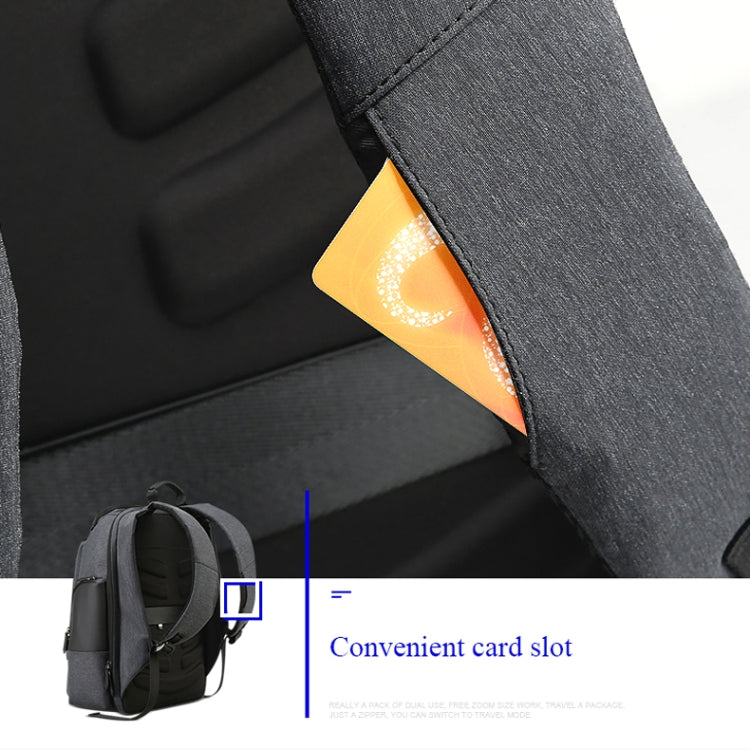 Bopai 851-014518 Business Water-resistant Three-layer Large Capacity Double Shoulder Bag,with USB Charging Port, Size: 37x21x47.5cm (Black)