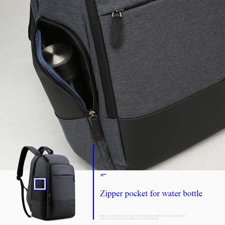 Bopai 851-014518 Business Water-resistant Three-layer Large Capacity Double Shoulder Bag,with USB Charging Port, Size: 37x21x47.5cm (Black)