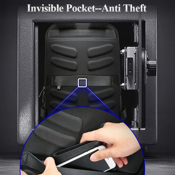 Bopai 851-023331 Ultrathin Anti-theft Water-resistant Backpack Laptop Tablet Bag for 14 inch and Below(Black)