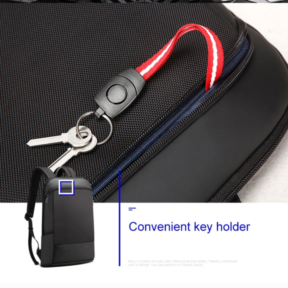 Bopai 851-023331 Ultrathin Anti-theft Water-resistant Backpack Laptop Tablet Bag for 14 inch and Below(Black)