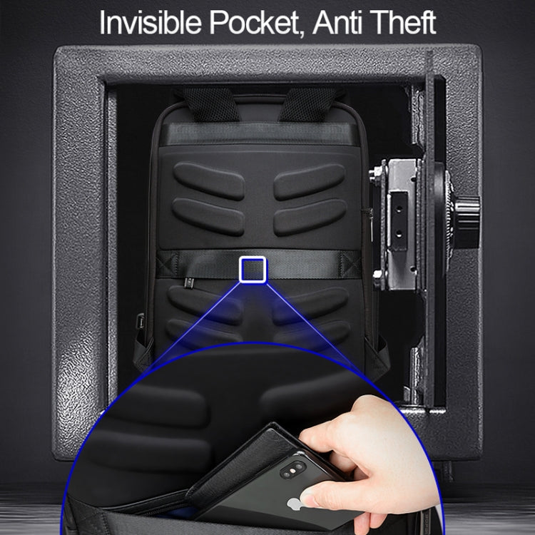 Bopai 61-07311 Large Capacity Anti-theft Water-resistant Backpack Laptop Tablet Bag for 15.6 inch and Below, External  USB Charging Port(Black)