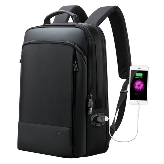 Bopai 61-07311 Large Capacity Anti-theft Water-resistant Backpack Laptop Tablet Bag for 15.6 inch and Below, External  USB Charging Port(Black)
