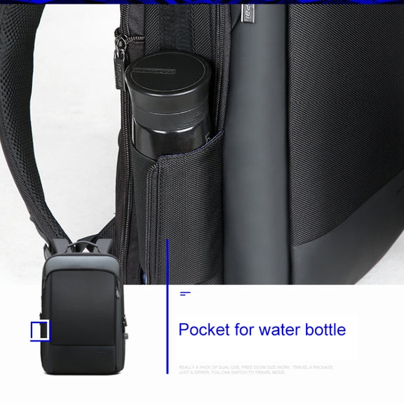 Bopai 61-07311 Large Capacity Anti-theft Water-resistant Backpack Laptop Tablet Bag for 15.6 inch and Below, External  USB Charging Port(Black)