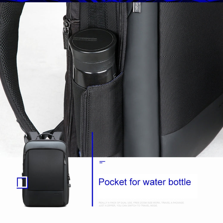 Bopai 61-07311 Large Capacity Anti-theft Water-resistant Backpack Laptop Tablet Bag for 15.6 inch and Below, External  USB Charging Port(Black)