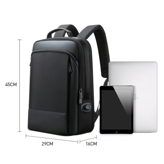 Bopai 61-07311 Large Capacity Anti-theft Water-resistant Backpack Laptop Tablet Bag for 15.6 inch and Below, External  USB Charging Port(Black)