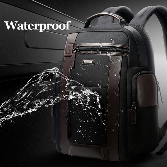Bopai 851-008821 Outdoor Breathable Water-resistant Anti-theft Large Capacity Double Shoulder Bag,with USB Charging Port, Size: 36x17x41.5cm (Black)