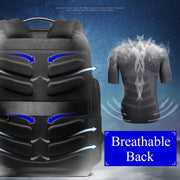 Bopai 851-008821 Outdoor Breathable Water-resistant Anti-theft Large Capacity Double Shoulder Bag,with USB Charging Port, Size: 36x17x41.5cm (Black)