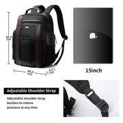 Bopai 851-008821 Outdoor Breathable Water-resistant Anti-theft Large Capacity Double Shoulder Bag,with USB Charging Port, Size: 36x17x41.5cm (Black)