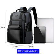 Bopai 851-014318 Fashion Outdoor Breathable Water-resistant Anti-theft Three-layer Large Capacity Double Shoulder Bag,with USB Charging Port, Size: 31x17x44cm(Grey)