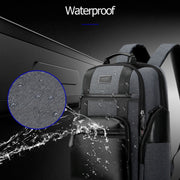 Bopai 851-014318 Fashion Outdoor Breathable Water-resistant Anti-theft Three-layer Large Capacity Double Shoulder Bag,with USB Charging Port, Size: 31x17x44cm(Grey)