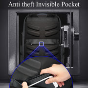 Bopai 851-014318 Fashion Outdoor Breathable Water-resistant Anti-theft Three-layer Large Capacity Double Shoulder Bag,with USB Charging Port, Size: 31x17x44cm(Grey)