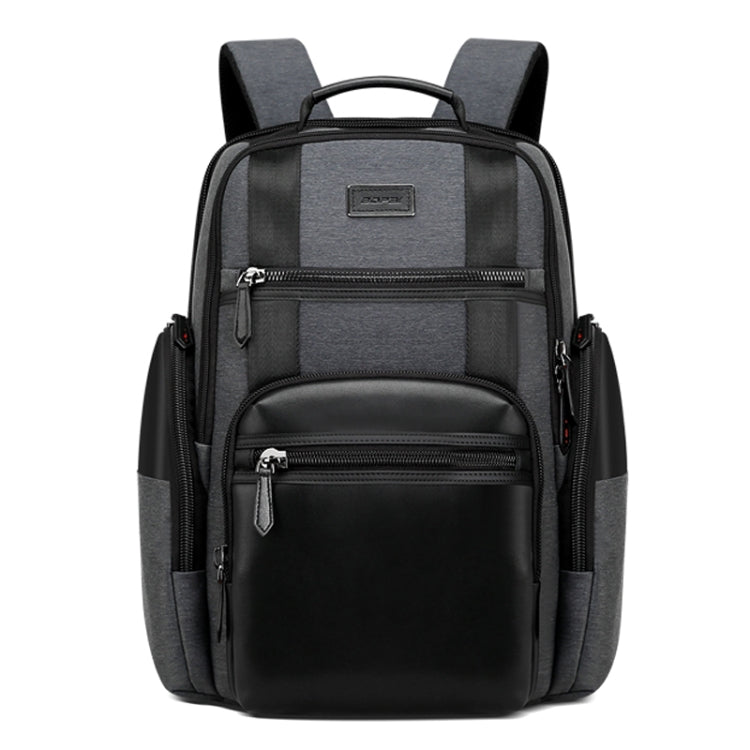 Bopai 851-014318 Fashion Outdoor Breathable Water-resistant Anti-theft Three-layer Large Capacity Double Shoulder Bag,with USB Charging Port, Size: 31x17x44cm(Grey)