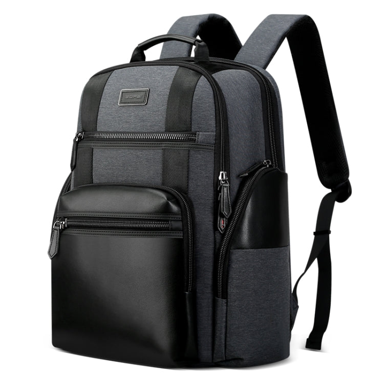 Bopai 851-014318 Fashion Outdoor Breathable Water-resistant Anti-theft Three-layer Large Capacity Double Shoulder Bag,with USB Charging Port, Size: 31x17x44cm(Grey)