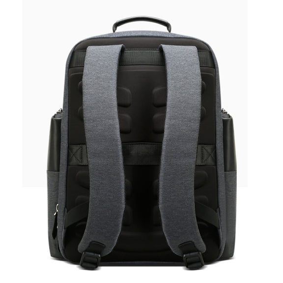 Bopai 851-014318 Fashion Outdoor Breathable Water-resistant Anti-theft Three-layer Large Capacity Double Shoulder Bag,with USB Charging Port, Size: 31x17x44cm(Grey)