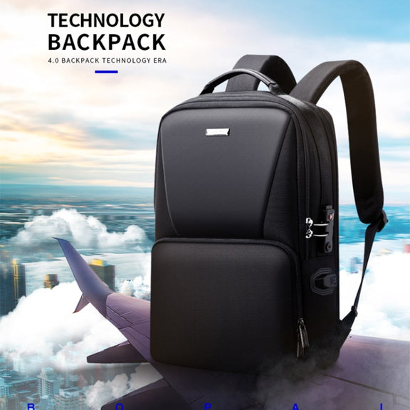 Bopai 61-02511 Business Travel Breathable Water-resistant Anti-theft Man Backpack, Size: 30x15x44cm(Black)