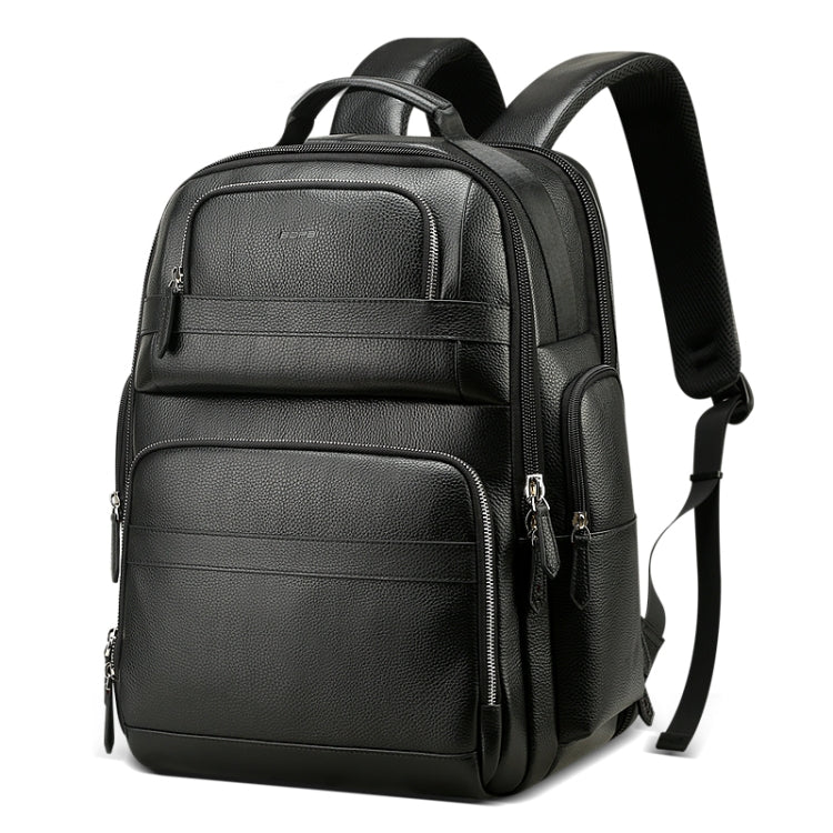 Bopai 851-01981A Top-grain Leather Business Travel Anti-theft Man Backpack, Size: 35x26x44cm - free shipping - PMC TechLife - Order now!