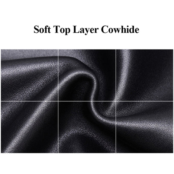 Bopai 851-01981A Top-grain Leather Business Travel Anti-theft Man Backpack, Size: 35x26x44cm