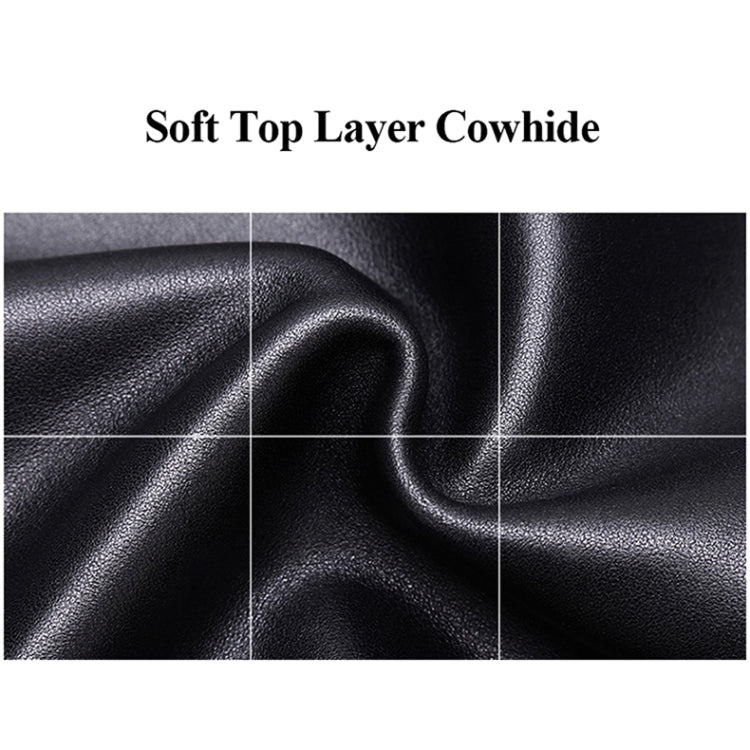 Bopai 851-01981A Top-grain Leather Business Travel Anti-theft Man Backpack, Size: 35x26x44cm