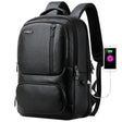 Bopai 851-023911 Top-grain Leather Business Breathable Anti-theft Man Backpack, Size: 28x18x42cm(Black) - free shipping - PMC TechLife - Order now!