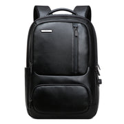 Bopai 851-023911 Top-grain Leather Business Breathable Anti-theft Man Backpack, Size: 28x18x42cm(Black)