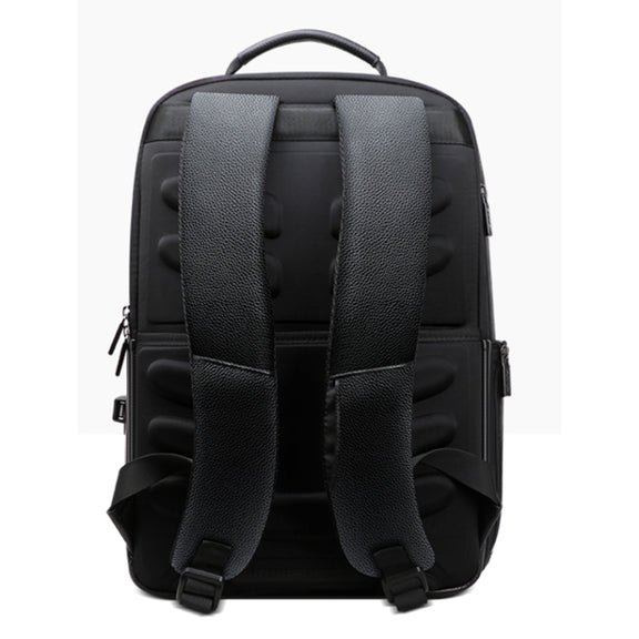Bopai 851-023911 Top-grain Leather Business Breathable Anti-theft Man Backpack, Size: 28x18x42cm(Black)