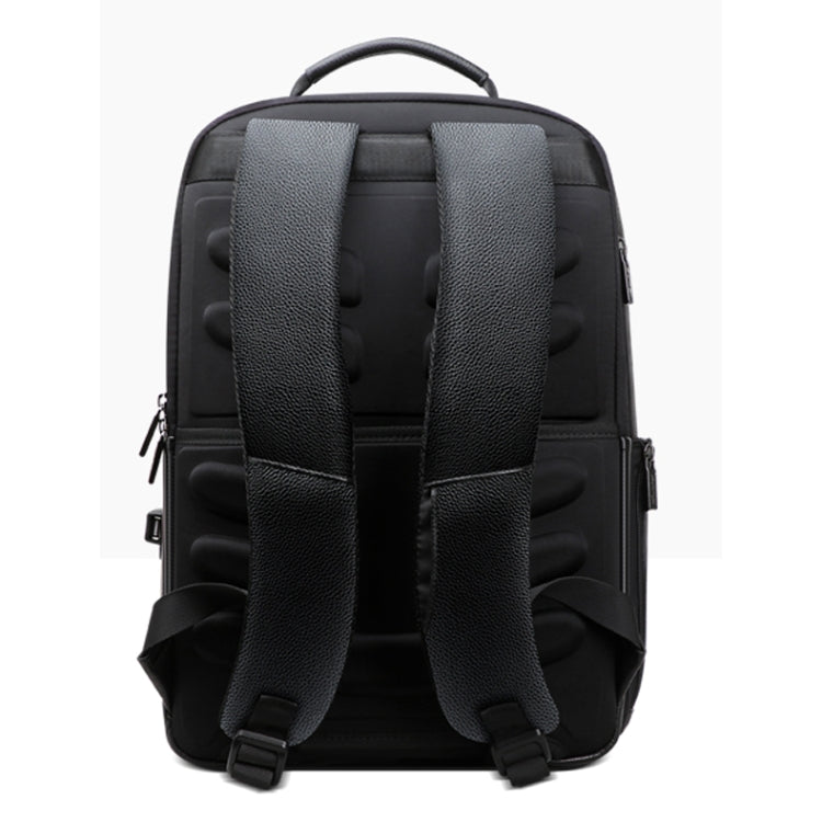 Bopai 851-023911 Top-grain Leather Business Breathable Anti-theft Man Backpack, Size: 28x18x42cm(Black)