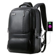 Bopai 851-024011 Top-grain Leather Business Breathable Anti-theft Man Backpack, Size: 28x18x42cm(Black) - free shipping - PMC TechLife - Order now!
