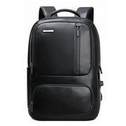 Bopai 851-024011 Top-grain Leather Business Breathable Anti-theft Man Backpack, Size: 28x18x42cm(Black)