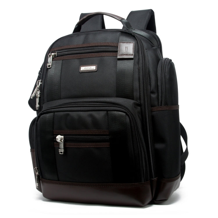 Bopai 11-85301 15.6 inch Large Capacity Multi-layer Zipper Bag Design Breathable Laptop Backpack, Size: 35 x 20 x 43cm(Black) - free shipping - PMC Jewellery - Order now!
