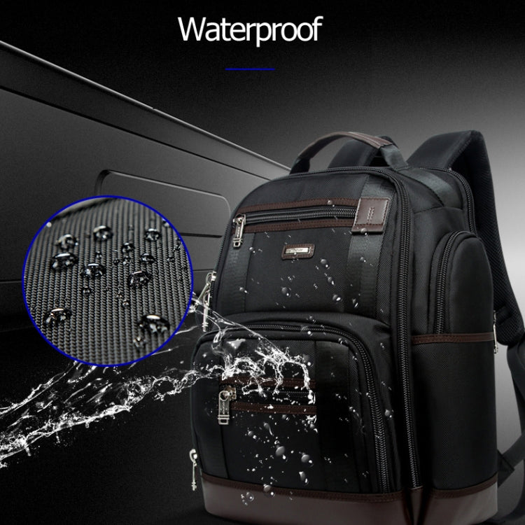 Bopai 11-85301 15.6 inch Large Capacity Multi-layer Zipper Bag Design Breathable Laptop Backpack, Size: 35 x 20 x 43cm(Black) - free shipping - PMC Jewellery - Order now!
