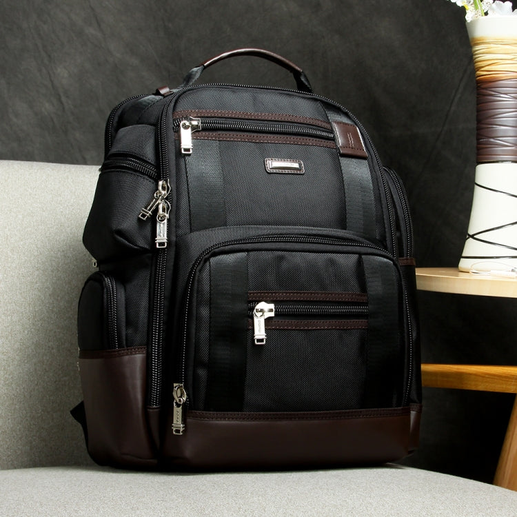 Bopai 11-85301 15.6 inch Large Capacity Multi-layer Zipper Bag Design Breathable Laptop Backpack, Size: 35 x 20 x 43cm(Black) - free shipping - PMC Jewellery - Order now!