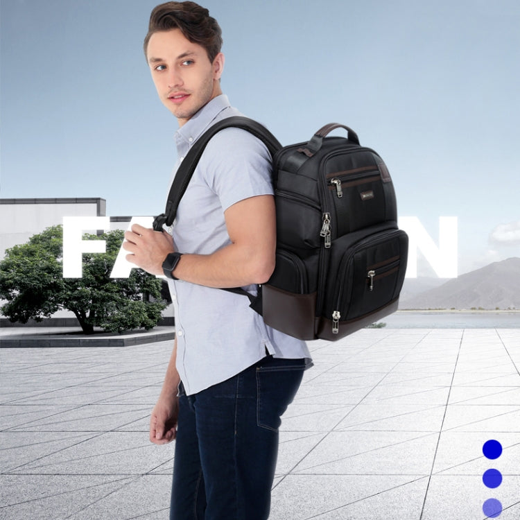 Bopai 11-85301 15.6 inch Large Capacity Multi-layer Zipper Bag Design Breathable Laptop Backpack, Size: 35 x 20 x 43cm(Black) - free shipping - PMC Jewellery - Order now!