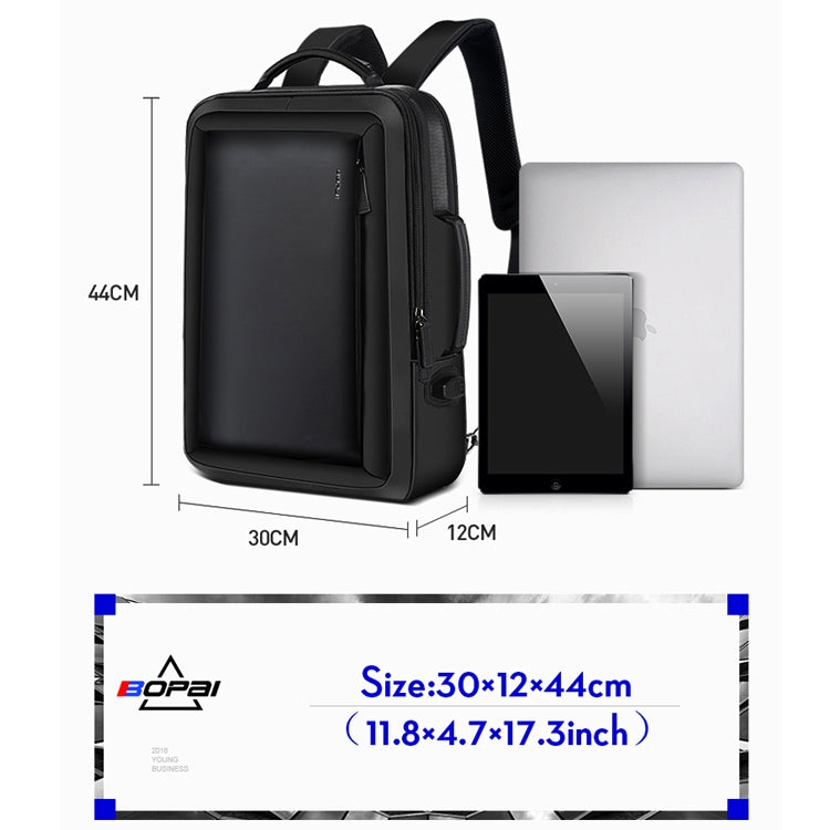 Bopai 751-006551 Large Capacity Business Casual Breathable Laptop Backpack with External USB Interface, Size: 30 x 12 x 44cm(Black) - free shipping - PMC Jewellery - Order now!