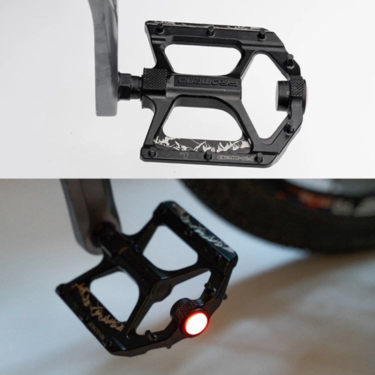 PROMEND PD-M28E 1 Pair Bicycle Aluminum Alloy DU Bearings Pedals with LED - Pedals by PROMEND | Online Shopping South Africa | PMc TechLife | Buy Now Pay Later Mobicred