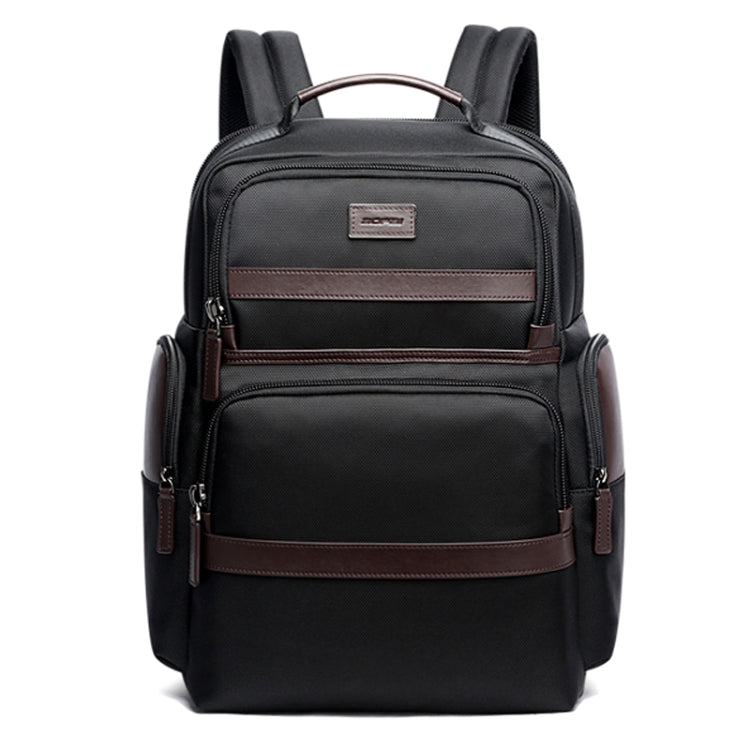 Bopai 751-007301 Business Anti-theft Water-resistant Large Capacity Double Shoulder Bag,with USB Charging Port, Size: 28x19x42cm(Black)