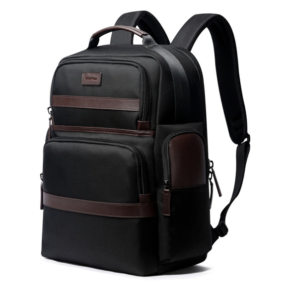 Bopai 751-007301 Business Anti-theft Water-resistant Large Capacity Double Shoulder Bag,with USB Charging Port, Size: 28x19x42cm(Black)