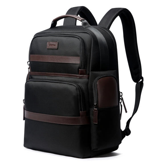 Bopai 751-007301 Business Anti-theft Water-resistant Large Capacity Double Shoulder Bag,with USB Charging Port, Size: 28x19x42cm(Black)