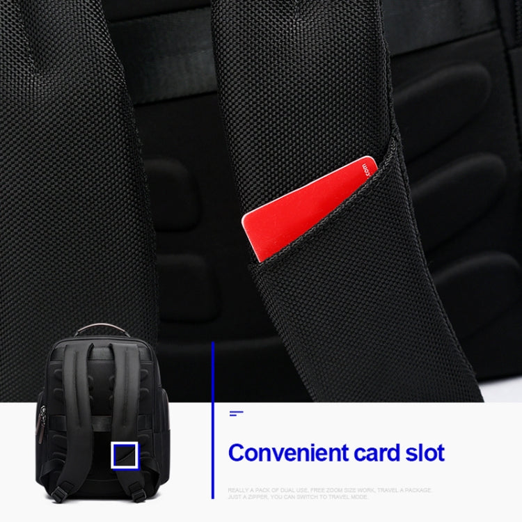 Bopai 751-007301 Business Anti-theft Water-resistant Large Capacity Double Shoulder Bag,with USB Charging Port, Size: 28x19x42cm(Black)