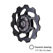 ZTTO 11T 4/5/6 MM Bicycle Derailleur Ceramic Bearing Bicycle Accessories (Black)