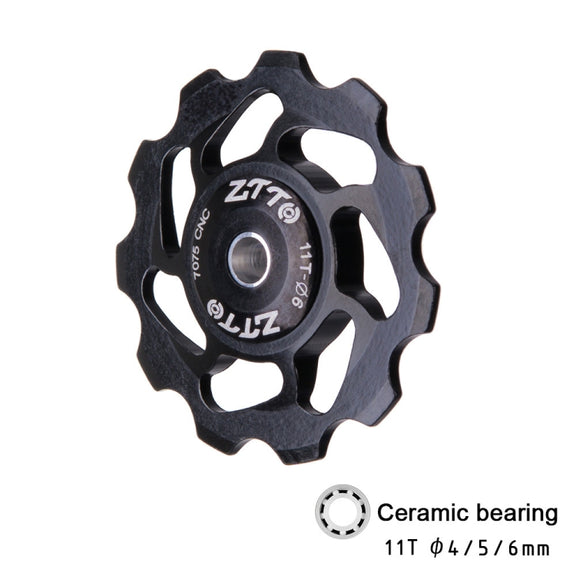 ZTTO 11T 4/5/6 MM Bicycle Derailleur Ceramic Bearing Bicycle Accessories (Black)