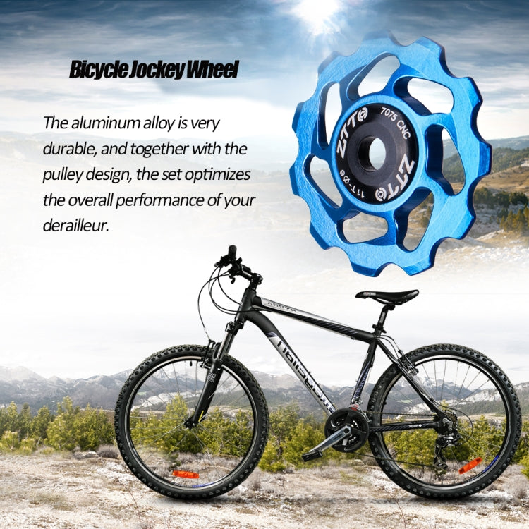 ZTTO 11T 4/5/6 MM Bicycle Derailleur Ceramic Bearing Bicycle Accessories (Black)