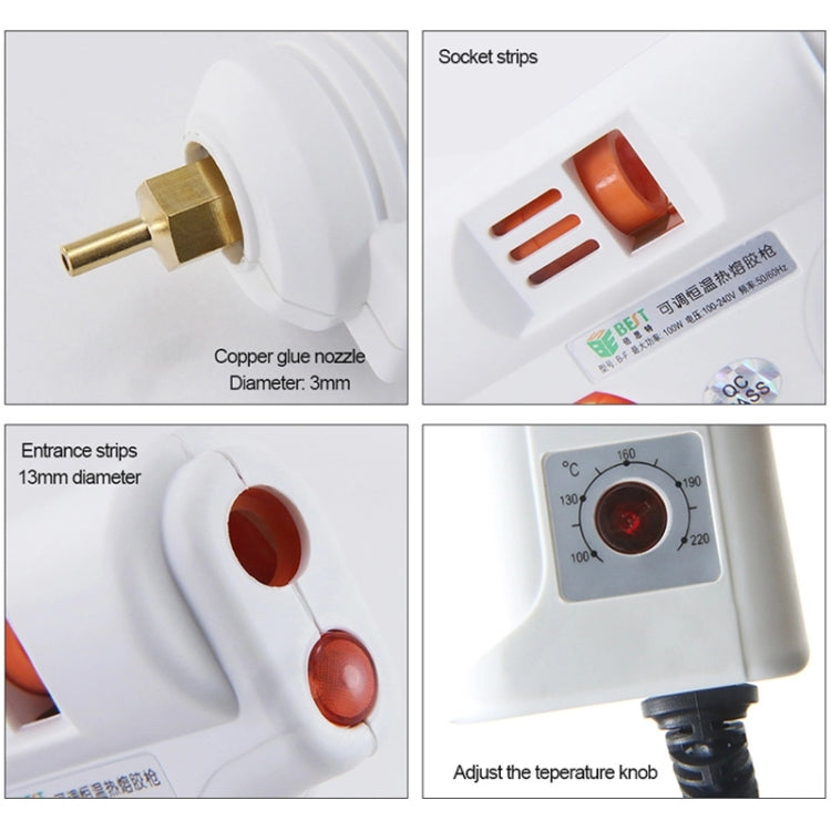 BEST-B-F 100W AC 220V Hot Melt Glue Gun Temperature Adjustable - free shipping - PMC TechLife - Order now!