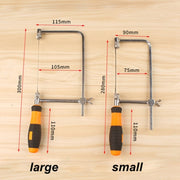 U Shape Hacksaw with Blades for Metal / Wood / Plastic Tube / Wire DIY Hand Tool Portable Woodworking Saw, Width: 105mm