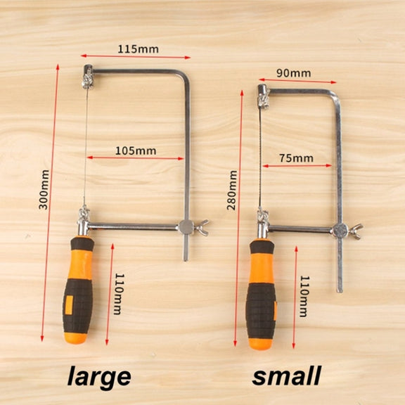 U Shape Hacksaw with Blades for Metal / Wood / Plastic Tube / Wire DIY Hand Tool Portable Woodworking Saw, Width: 105mm