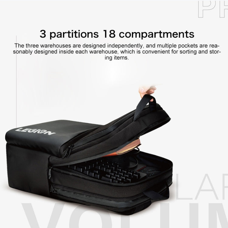 Lenovo LEGION P1 Multi-function Backpack Shoulders Bag for 17.3 inch Laptop / Y7000 / Y7000P / Y9000K (Black)